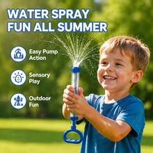 Juguete de juego de agua para exteriores de verano, juguete de rociado de agua retráctil, perfecto para actividades en el césped, playa, jardín y parque de verano, regalo de cumpleaños y festivo para niños. Color del accesorio aleatorio - Juguete con rociador de agua extraíble - Ver 4