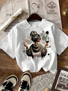 Christmas100% Printed Versatile Women'S Short-Sleeve-Shirt Mother'S DayHot Item - Black - View 6