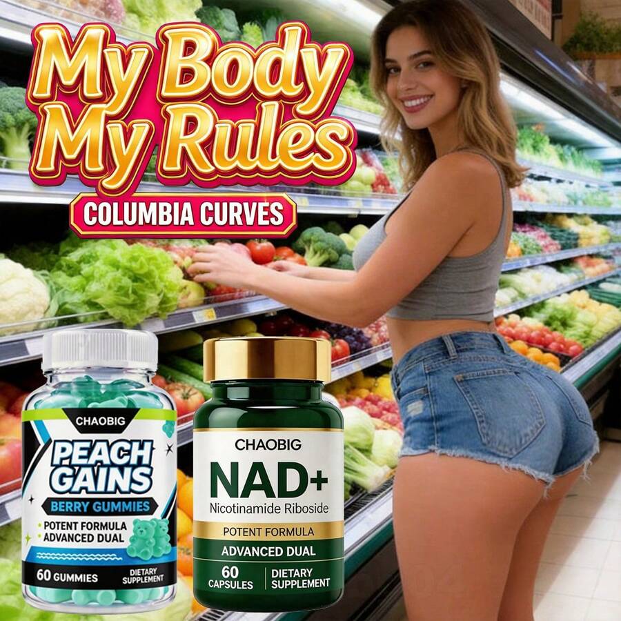 BBL Gummies For Butt, NAD+Gummies, And Weight Gainer For Women Are Herbal-Blend Gummy Candies That Promote Chest And Hip Enhancement, Suitable For Women'S Daily Fitness Figure-Shaping Needs, With 60pcs Per Pack.Packaging May Vary - NAD(Hot Sale 5 Pcs) - 查看 1