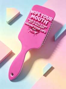 1pc Large Letter Series Full Print Air Cushion Comb, Vibrant Color Massage Comb, Suitable For Hair Styling, Curly Hair, Straight Hair, All Hairstyles, Barber Salon Beauty Travel Essential Hair Care Product, Campus Portable Air Cushion Comb - Multicolor - View 6