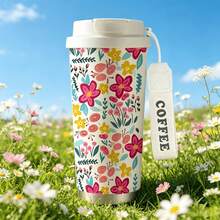 500ml Stainless Steel Coffee Mug, Outdoor High-Quality Tumbler, Large Capacity Water Bottle Gift For Men, Women, Students, Car Use - Multicolor - View 12