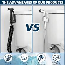 Black Drill-Free Bidet Sprayer Holder, Handheld Bidet Sprayer Bracket Installed Above Toilet Tank, Adjustable Angle Bidet Sprayer Hanger, Suitable For Bathroom - Support - View 5