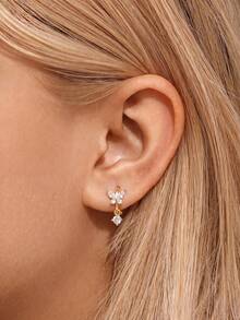 1 Pair S25 Pure Silver Women's Ins Style Luxury Butterfly Stud Earrings, Delicate And Exquisite For Daily Wear, Subtle And Not Exaggerated, Gentle And Minimalist, Suitable For Various Styles, Students And Office Workers - Butterfly - View 13
