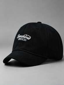 1 pieza Gorra de béisbol de visera corta con letras bordadas, diseño ajustable, adecuada para actividades al aire libre, viajes y correr - multicolor - Ver 6