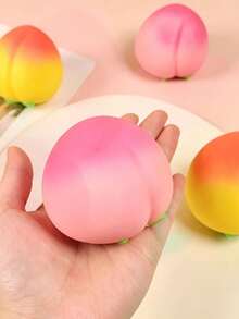 1 pieza Pelota antiestrés con forma de durazno, suave y rebotante, pelota antiestrés sensorial de rebote lento, pelota de fruta para apretar, pelota de fruta para alivio de la presión, alivio del estrés táctil, pelota antiestrés con sensación manual, regalo creativo para alivio del estrés, regalo de relajación, regalo de broma, súper suave, alivia el estado de ánimo - Multicolor - Ver 4