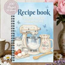 1pc Fun Blank Recipe Notebook, Can Record Recipes And Notes, Personal Recipe Organizer, Includes Dessert Baking Records And Cooking Learning Notes, Can DIY Own Healthy Recipe Plan Book, Baking Mixer Companion - F - View 6