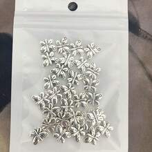 100顆/50顆/30顆/20顆 蝴蝶形合金隔珠，直孔散珠，適用於DIY手工手鍊、項鍊、鑰匙圈、耳環、手工藝製作 - 古銀色 - 查看 9