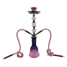 1pc Classic Small Double Tube Arabic Hookah Complete Set Glass Water Pipe Shisha Accessories No Electricity Required Arabic Hookah Glass Bowl - one-size - View 21