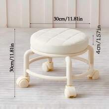 360 Degree Rotating Low Chair - Equipped With Thick Foam Cushion, Suitable For Home Cleaning, Garage Repair, Workspace Cleaning And Outdoor Office (White Model). Suitable For Nail Salons, Foot Massage Parlors And - Multicolor - View 11