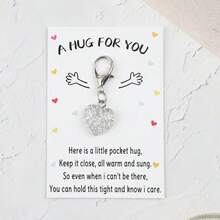 1pc/8pcs Heart Keychain, Unisex, With Encouragement Card, Durable Keychain, Thoughtful Gift For Teachers, Moms, Girlfriends, Best Friends, Birthday, Teacher's Day, Graduation Season, Back To School Season, Thanksgiving Small Gift - Multicolor - View 14