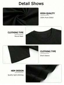 Men T-Shirts - Black - View 5