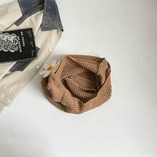 Casual Versatile Crochet Knit Large Capacity Shoulder Bag - Khaki - View 7
