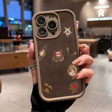 Tema nocturno espacial de Brown Domofunda de teléfono Fundas compatibles con ,Apple,VIVO,OPPO,,, y Honor.Fabricadas en silicona TPU,ofrecen protección contra golpes y caídas.correa para celular - Marrón - Ver 2
