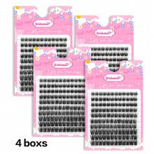 Waloshow 3D Natural Cluster False Eyelashes, 0.07mm Thick, 10-16mm Long, Mixed Set, 10 Rows D-Curl, Ultra-Lightweight Segmented False Lashes, Comfortable Wear, DIY Handmade, Easy To Create Delicate Eye Makeup, Suitable For Various Occasions Such As Parties, Daily Travel, Etc. Eyelash Cluster, False Eyelashes, Individual False Lashes, Fake Eyelashes - D - View 9