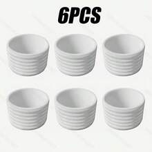 6 piezas Anillos antideslizantes de silicona, Anillos de sellado para raquetas de pickleball, Anillos de fijación de silicona, Adecuados para raquetas de tenis, raquetas de bádminton y raquetas de pickleball, Accesorios de raqueta duraderos y elásticos. - Blanco - Ver 3