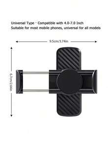 Magnetic Gym Phone Holder, 8 Powerful Magnets, Universal Magnetic Phone Mount, Suitable For Gym, Golf Cart, Refrigerator And Office, Compatible With 4-7 Inch Smartphones - Black - View 3