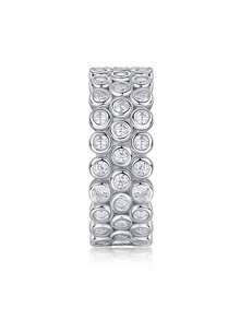 1pc 925 Sterling Silver Elegant Luxury Moissanite Ring, Ideal Gift For Engagement, Wedding, Birthday, Anniversary, And Bridal Jewelry - Silver - View 8