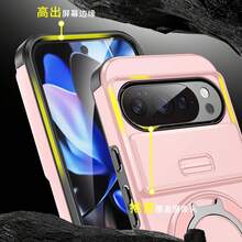 10 Pro/10 Pro XL手機殼，附可滑動相機蓋與旋轉支架環，超薄磁吸防震手機殼，相容 10 9 9A 9 Pro XL 8A 8 Pro 7 Pro 7 - 粉色 - 查看 4