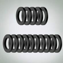 5/10/15/20pcs O-Ring Set, Shower Hose Replacement Rubber Washers, Faucet Leak-Proof Sealing Rings, High Temperature & Corrosion Resistant Rubber Flat Gaskets, Leak-Proof Durable Maintenance Kit - Black - View 11