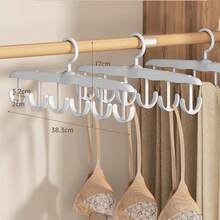 2/4/6pcs Spaghetti Strap Bra Hooks Wavy Design For Clothing Storage Hat Organizer Pants Rack Multi-Functional Home Closet Hanging System Wall Mount Accessories - View 4