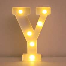 16cm 家居裝飾白色發光 A-Z LED 字母燈,電池供電,臥室裝飾字母夜燈,婚禮裝飾,生日派對裝飾,女孩房/兒童房裝飾字母燈,節日居家酒吧裝飾字母燈,字母燈 - 21cm白色 - 查看 33