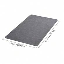 Alfombrilla para silla, 55 x 35 pulgadas, alfombrilla para silla de oficina para suelos duros, protector de suelo para sillas con ruedas, superficie de poliéster, antideslizante y fácil de limpiar, alfombra de deslizamiento suave debajo del escritorio para oficina en casa (gris oscuro) - 55 x 35 pulgadas - Ver 10