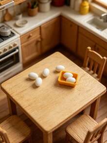 1/3/5 sets Modelo de huevo en miniatura de 2.2 cm | Huevo mini realista + accesorio de soporte de huevo amarillo | Decoración de cocina vintage francesa para casa de muñecas | Material de resina cremosa | Detallado y realista para almacenamiento y exhibición | Decoración de cocina / escena de horneado para casa de muñecas | Adecuado para fiestas festivas & montajes de miniaturas diarios - Multicolor - Ver 5