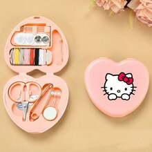 (授權) Sanrio 縫紉與手工工具組，迷你愛心收納盒，Hello Kitty 手作縫紉盒 - 卡通 - 查看 7