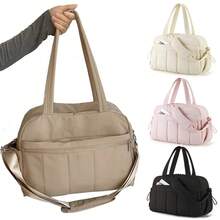 Bolsa de pañales para bebé, bolsas de lona de viaje, bolsa de gimnasio para mujer con equipaje de mano impermeable, bolsas de cabina de aeropuerto, cochecito de mamá, bolsos de maternidad - Amarillo - Ver 7