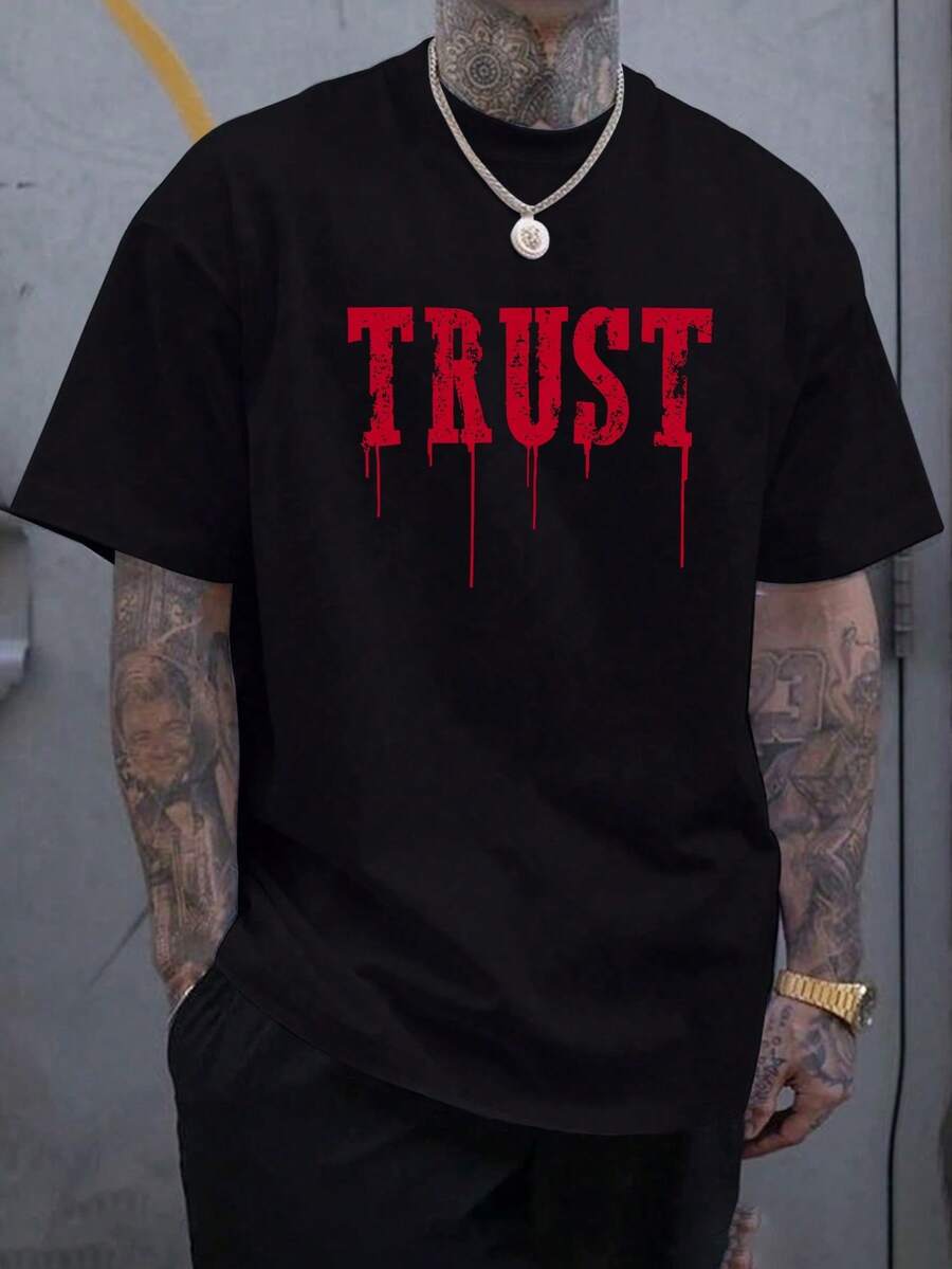 Printed Sports And Outdoor Products, Sports And Outdoor Clothing, Men's Sports And Outdoor Clothing, Men's Casual Sports Shirts And Tops, T-Shirts. - 黑色 - 查看 1