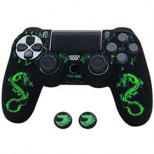 Dual Dragons Controller Skin Cover For Playstation 4 Controller, RALAN 1 Controller Protector Case+2 Customised Thumb Grips Caps - View 11