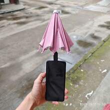 Outdoor Phone Umbrella | Planter Umbrella - Adjustable Height, Mini Umbrella With Clips For Easy Installation - A - View 2