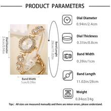 6pcs Women's Watch Set, Elegant Women's Quartz Watch With Fashion Accessories, Exquisite For Daily Wear, Gift For Mother / Girlfriend / Birthday / Valentine's Day / Anniversary / Women's Day / Christmas / Daily Commute Versatile Gift - Gold - View 5