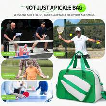 Bolsa de Pickleball de Verano: Mochila Impermeable y Ligera, Diseño de Separación Seco/Húmedo, Estructura de Múltiples Compartimentos, Puede Almacenar 4-6 Raquetas y Equipo, Equipada con Correas de Hombro Ajustables y Asa Superior, Duradera, Ideal para Deportes/Viajes. - Multicolor - Ver 3