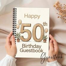 1 pieza Libro de invitados para el 50 cumpleaños, regalo ideal para amigos y familia, adecuado para diversas celebraciones - H - Ver 3