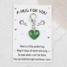 1pc/8pcs Heart Keychain, Unisex, With Encouragement Card, Durable Keychain, Thoughtful Gift For Teachers, Moms, Girlfriends, Best Friends, Birthday, Teacher's Day, Graduation Season, Back To School Season, Thanksgiving Small Gift - Multicolor - View 17