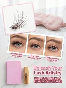 384-560pcs D Curl Soft Synthetic Segmented Lash Clusters DIY Easy To Use Portable Large Capacity For Daily Cat Eye Cosplay Sweet Style, Lash Clusters Individual Lashes False Eyelashes - Multicolor - View 6