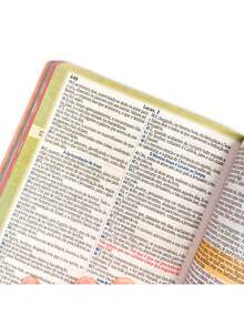 Bíblia Sagrada Letra Grande Botão Preta C/ Marrom C/ Harpa - Livro único - Visão 5