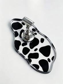 1pc Ins Style Cow Print Nail Display Holder, Asymmetrical Acrylic Press-On Nail Display Stand, Nail Art Photography Accessory Tool - Multicolor - View 8