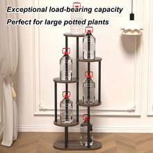 6 Tier Indoor Plant Stand, Multi-Pot Display Rack For Home Plants - Black and Brown - View 3