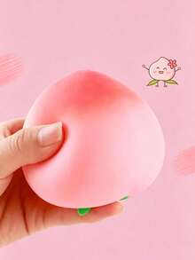 1 pieza Pelota antiestrés con forma de durazno, suave y rebotante, pelota antiestrés sensorial de rebote lento, pelota de fruta para apretar, pelota de fruta para alivio de la presión, alivio del estrés táctil, pelota antiestrés con sensación manual, regalo creativo para alivio del estrés, regalo de relajación, regalo de broma, súper suave, alivia el estado de ánimo - Multicolor - Ver 5