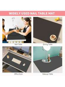 1pc S/M/L Nail Art Desk Mat, Double-Sided PU & Washable Flannel, Foldable Wrist Rest, Suitable For Nail Art & Mouse Pad, Waterproof Salon Mat. Office, Studio, Spa, Dorm. DIY Enthusiasts, Students, Gamers. Christmas, Birthday, Halloween, New Year's Gifts. - Multicolor - View 6