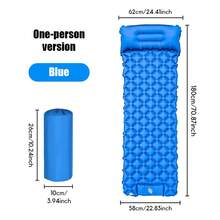 1pc Single Person Inflatable Foot Pump Air Mattress, Thickened TPU Nylon Material, Built-In Foot Pump, Ultra Comfortable, Fast Automatic Inflation, Ideal For Camping, Travel And Home Use - Single Bed Mattress - View 14