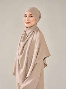 1pc Ready To Wear Modest Women's Breathable Instant Hijab With Tie For Abaya - Multicolor - View 5