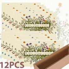 1pc/4pcs/6pcs/8pcs, Minimalist Suitable For Dining Table, Breakfast Mat, Coffee Bar, All-Season Decorative, Washable Table Mat, Room Decor, Kitchen Dining Table Mat, Indoor And Outdoor Party Decor, Home Decor, Ideal Gift - Multicolor - View 11