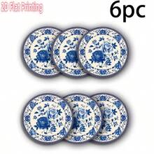 Multi-Size Available, Chinese Blue And White Peony Round Placemats In 2 Patterns. Wrinkle-Resistant, Machine Washable. Vintage Oriental Style Fit Daily Dinners, Tea Parties And Premium Gifts. - Multicolor - View 13