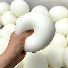 日式可塑形蒸包捏捏樂玩具 – 6cm (2.36in) & 10cm (3.94in) 柔軟TPR材質，慢回彈壓力球，可愛麵包主題紓壓玩具，適合成人與青少年的感官玩具，趣味桌面裝飾 - 彩色 - 查看 6