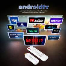 Brand New Android 14 Smart TV Stick, Supports Voice Control, 4K Ultra HD, 2GB RAM 16GB ROM, 64-Bit AllWinner Processor, 3D USB Type-C, Dual-Band 2.4/5GHz Wi-Fi 6, Bluetooth 5.0, Smart Control Interface, Mini USB Port - White - View 4