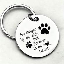 Colgante de mascota de acero inoxidable, moldeado en una sola pieza, estructura resistente, doble función como llavero y amuleto decorativo, bordes suaves sin rebabas, se puede usar como accesorio de collar de mascota y placa de mascota, cuidando cuidadosamente a tu mascota querida - Multicolor - Ver 1