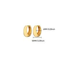18k Gold Plated Small Chunky Dome Hoop Earrings,Minimalist Elegant Huggie Hoops Statement Jewelry,Suitable For Party Birthday Everyday Christmas - 1 - View 11